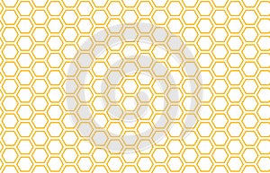 Bee honey comb background seamless. Simple seamless pattern of bee honeycomb cells. Illustration. Vector texture. Geometric print