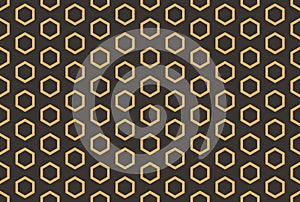 Bee honey comb background seamless. Simple seamless pattern of bee honeycomb cells. Illustration. Vector texture. Geometric print