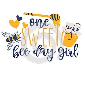 Bee and honey Hand drawn motivation lettering phrase in modern calligraphy style. Inspiration slogan for print and