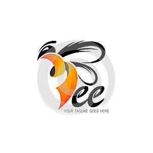 Bee honey logo,Nature Bee Honey Logo Vector, Animal icons
