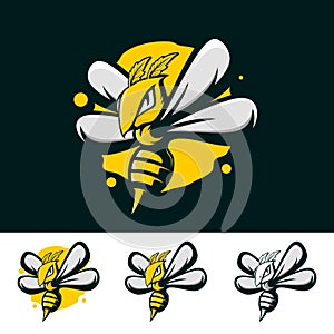 BEE HONEY MASCOT LOGO