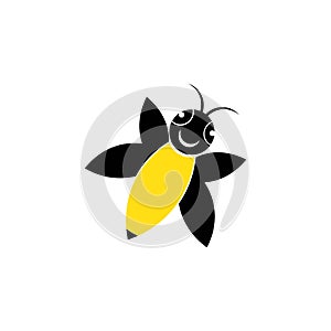bee illustration icon logo vector design