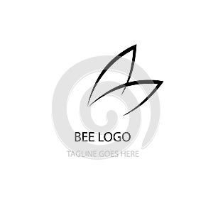 bee illustration icon logo vector design