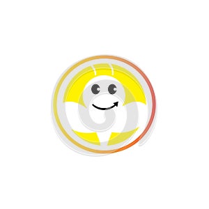 bee illustration logo vector