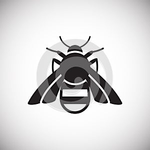 Bee Insect icon on white background for graphic and web design, Modern simple vector sign. Internet concept. Trendy symbol for