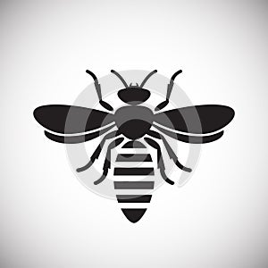 Bee Insect icon on white background for graphic and web design, Modern simple vector sign. Internet concept. Trendy symbol for