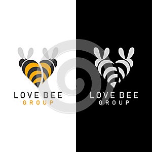 Bee love logo design