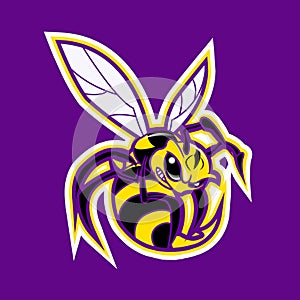 Bee mascot.yellow jacket.