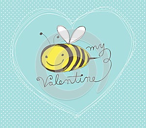 Miel de abeja mi tarjeta de san valentin 