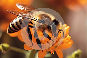 Bee the Natural Way of Pollination, created with Generative AI technology