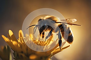 Bee the Natural Way of Pollination, created with Generative AI technology