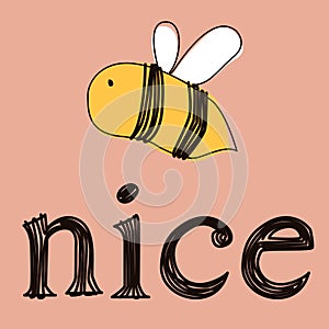 BEE NICE DOODLE GRAPHIC FOR BABY AND TODDLER BOYS AND GIRLS