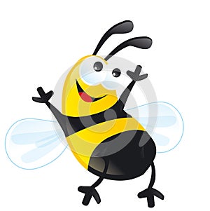 Bee noney smile happy stripes yellow black