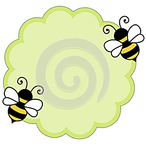 Bee note paper background