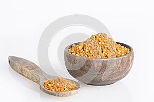 Bee pollen grains - Top view