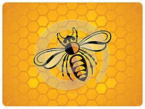 Bee, schematic icon photo