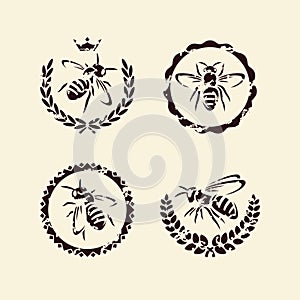 Bee set. Vector