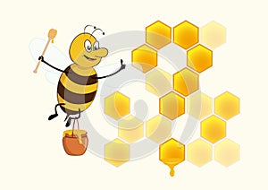 Bee shows good honey photo
