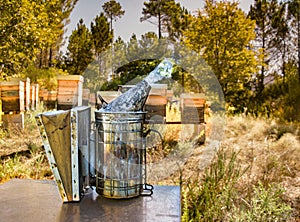 Bee smoker, a beekeeping basic equipment