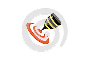 Bee Target Goal Logo