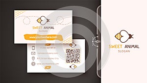 Bee Template Business Card. Brand For Your Company.