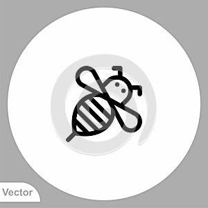 Bee vector icon sign symbol