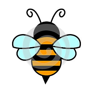 Bee vector illustration logo icon
