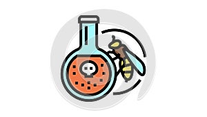 bee venom beekeeping color icon animation