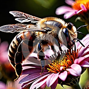 Bee wild animal living in nature, part of ecosystem