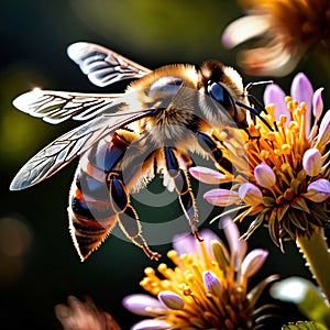 Bee wild animal living in nature, part of ecosystem