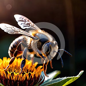 Bee wild animal living in nature, part of ecosystem