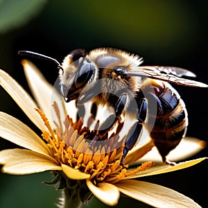 Bee wild animal living in nature, part of ecosystem