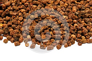 Beebread grains with text place