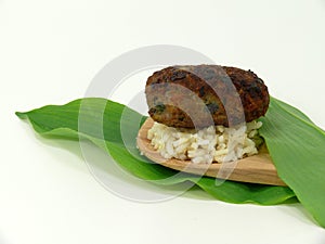 Beef balls and fresh wildgarlic