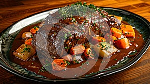 Beef Bourguignon with Carrots, Potatoes and Parsley.