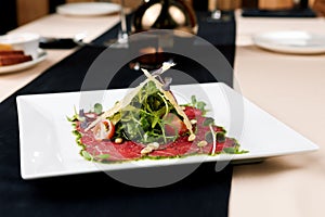 Beef carpaccio