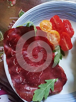 Beef carpaccio  bresaola