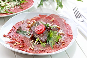 Beef carpaccio