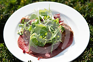 Beef Carpacio with rucola