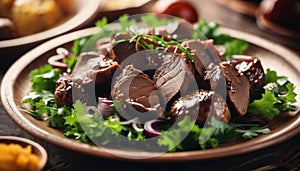 Beef cheeks with herbs