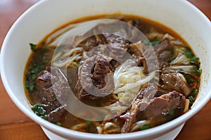 Beef Chinese noodle soup