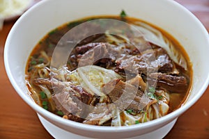 Beef Chinese noodle soup