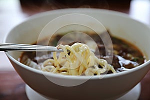 Beef Chinese noodle soup