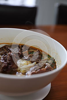 Beef Chinese noodle soup