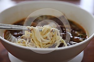 Beef Chinese noodle soup