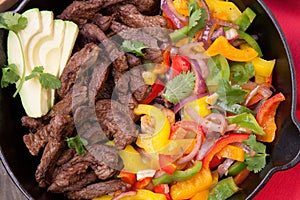 Beef Fajitas In Cast Iron Skillet