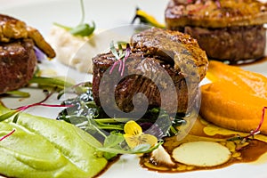 Beef filets with foie gras