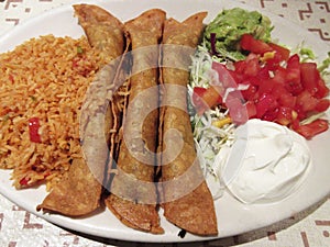 Beef Flautas Mexican Food