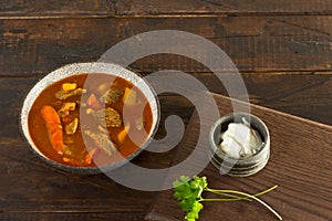 Beef goulash with sour creame