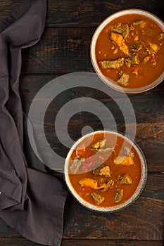 Beef goulash with sour creame